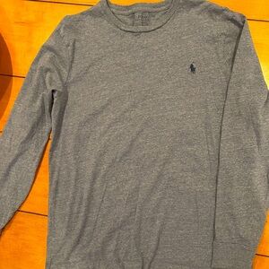 Grey long sleeve Ralph Lauren Polo shirt